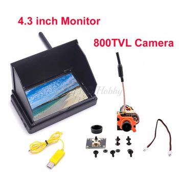 

A19 1/3 CCD 800TVL FPV Camera 2.1mm w/ OSD adjustable 25mw/100mw/200mw Transmitter + 5.8G 48CH 4.3Inch LCD FPV Reciever Monitor