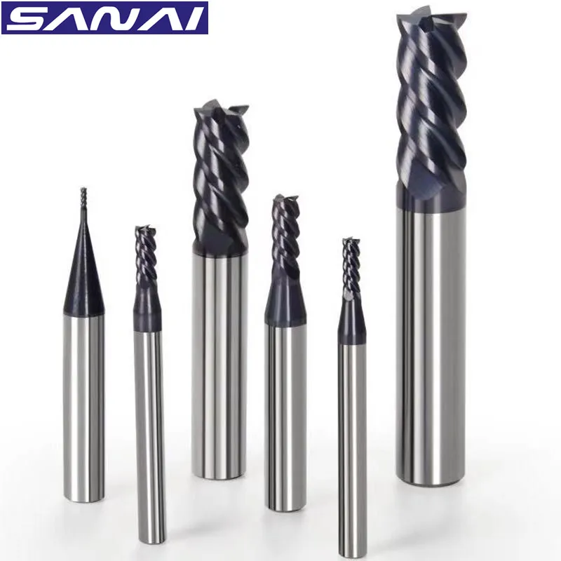 Концевая фреза SANAI 4 фрезы из карбида вольфрама 50 ° от 1 мм до 20 4F | Инструменты