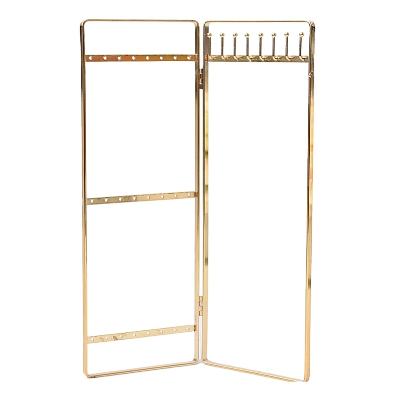 

Double Panel Jewelry Display Rack Hanging Earrings Stand Jewelry Organizer