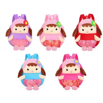 

THINKTHENDO Girls Cartoon Plush Toddler Kids Backpack Kindergarten Travel Bag Schoolbag