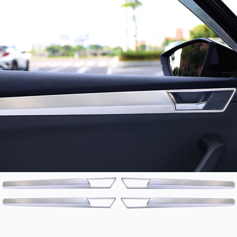 Lsrtw2017 Автомобильная панель кондиционера внутренняя дверная полоса планки для Skoda Superb интерьерные молдинги - Название цвета: inner door trims 4