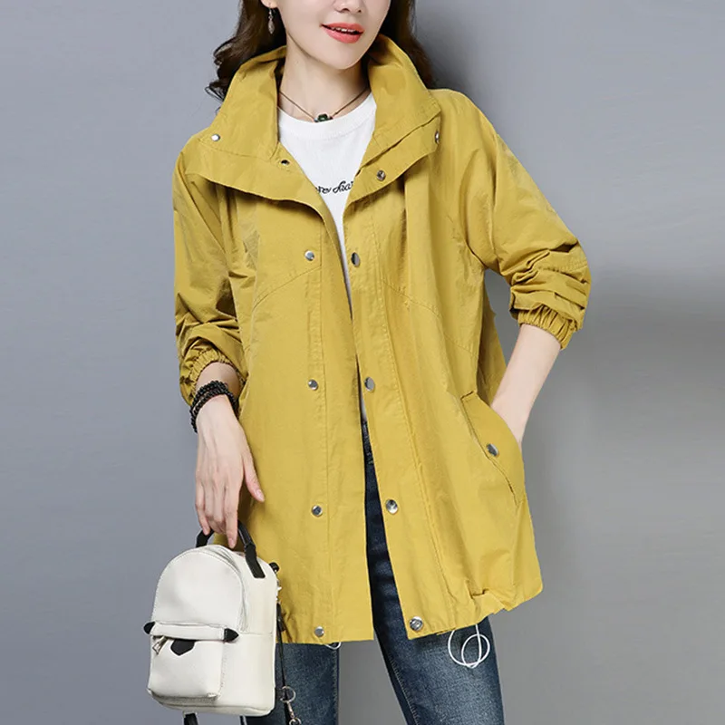 

Short Trench Coat Women's 2019 Spring New Style Korean-style Loose And Plus-sized Fat Mm Slimming Versitile Fashion Spring And A