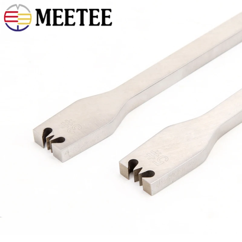 Meetee 1set 3# 5# Steel Alloy Zipper Tooth Removal Tool Code Loading Zip Teeth Pliers DIY Manual Leather Tools Accessories