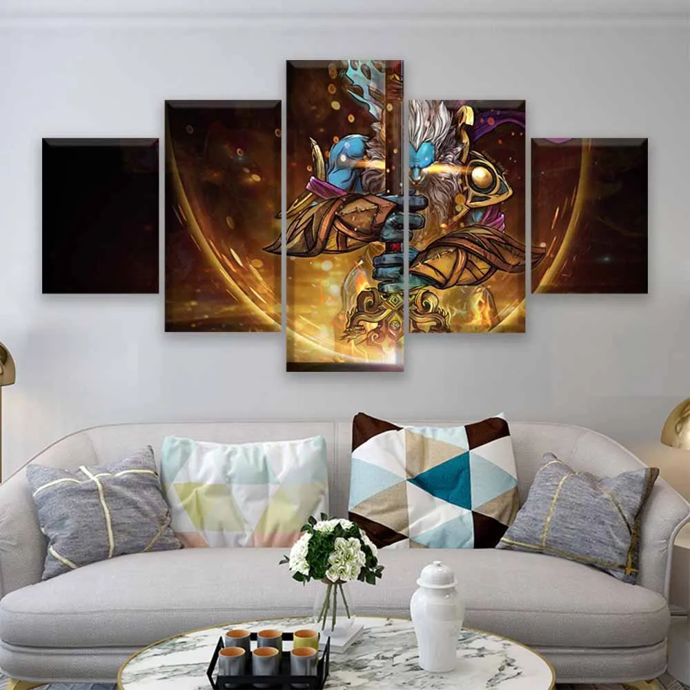  Modern Canvas Painting Modular Game Poster 5 Pieces 2 DotA Juggernaut Wall Art Home Decor Boys Room