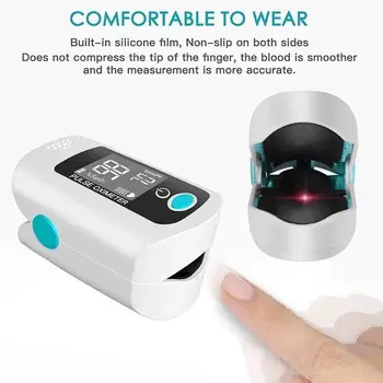 

Fingertip Pulse Oximeter ABS Low Power Consumption Va Display Blood Oxygen Saturation Monitor Heart Rate Monitor