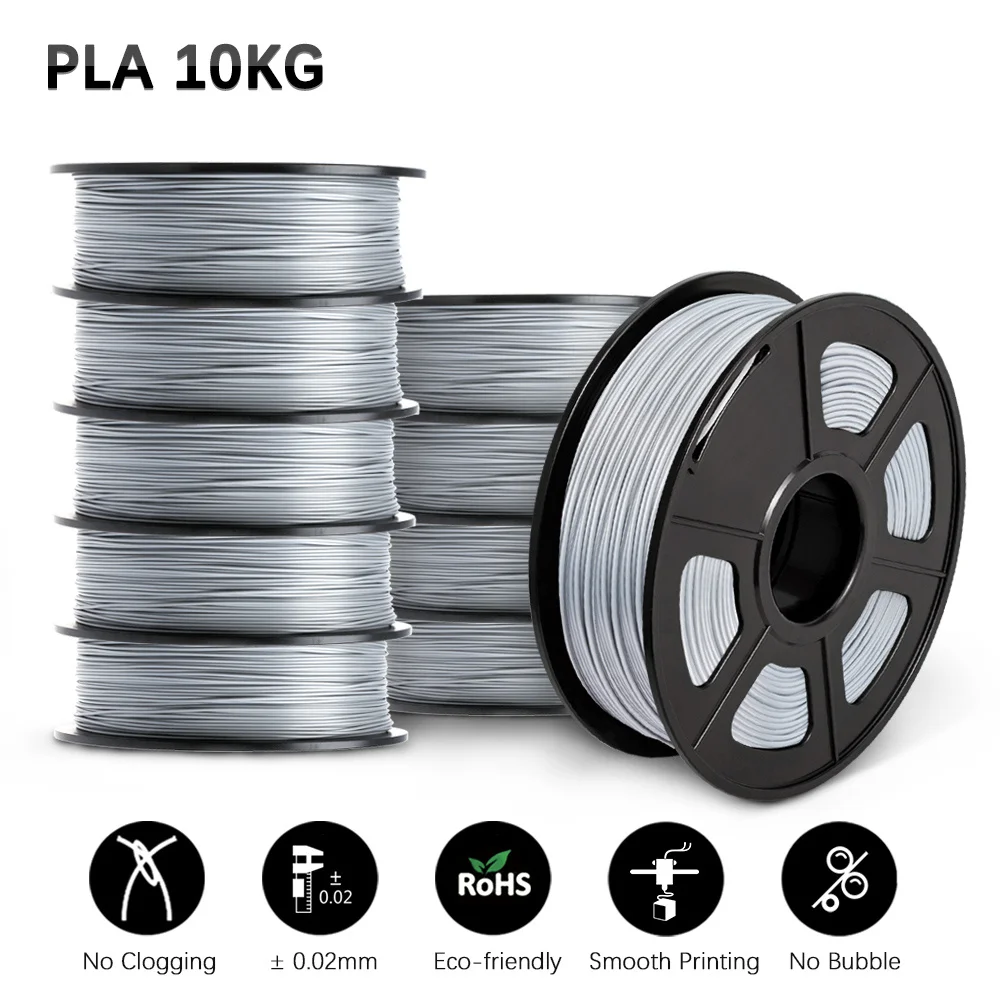 10kg Pla Wholesale 3D Filament 1.75MM 10 Rolls Limited Number Fast Shipping  - AliExpress