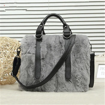 

Maomao handbags autumn/winter new bag with large capacity and matching fur leather one-shoulder hand women's bag
