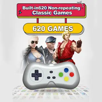 

Handheld Video Gaming Console Build In 620 Retro Classic Game Support AV/HDMI Output TV Video Games