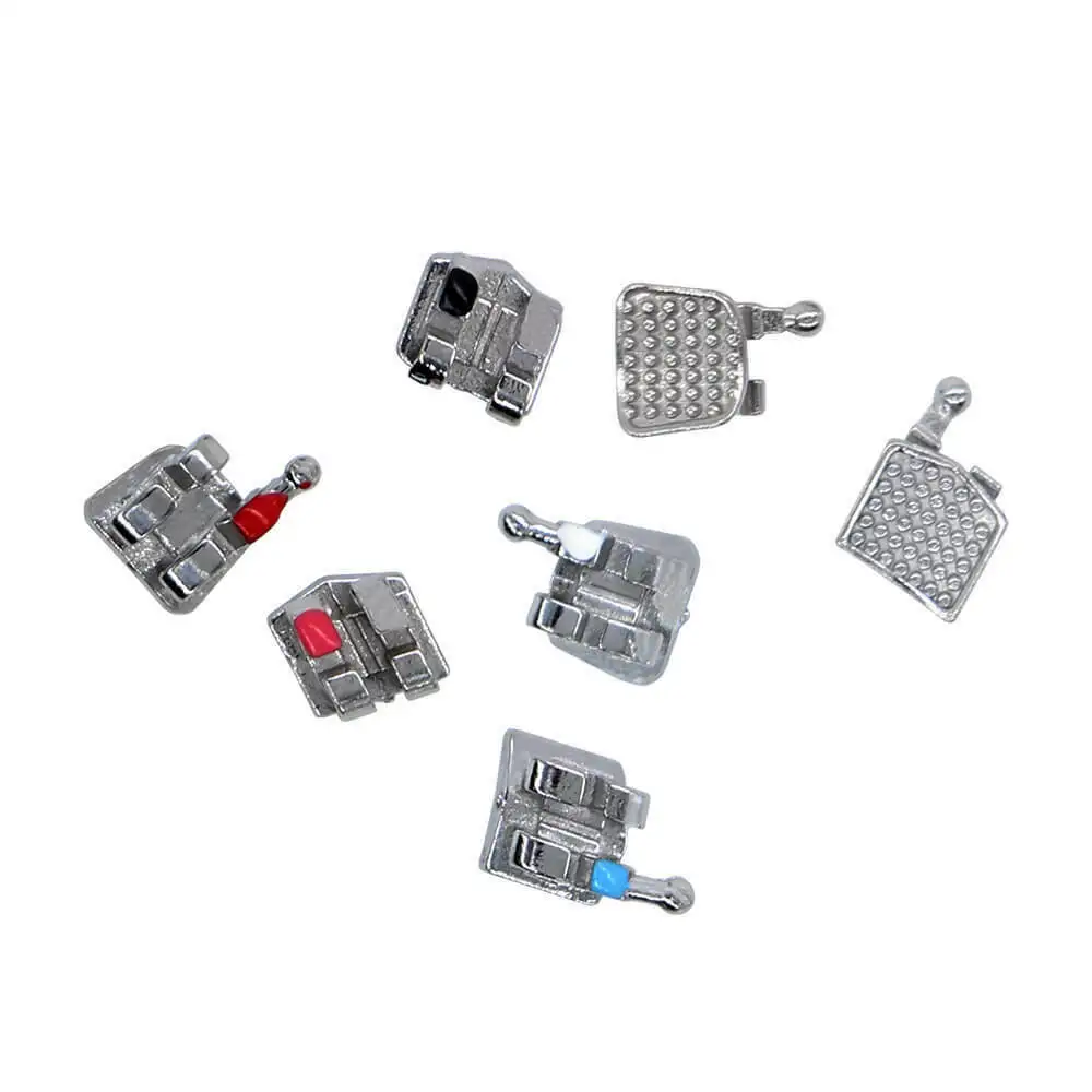 Orthodontic Brackets 1 Pack Metal Mini Roth Slot 022 345 3 Hooks Dental Braces For Teeth MBT 018 Dentist Materials Dentistry