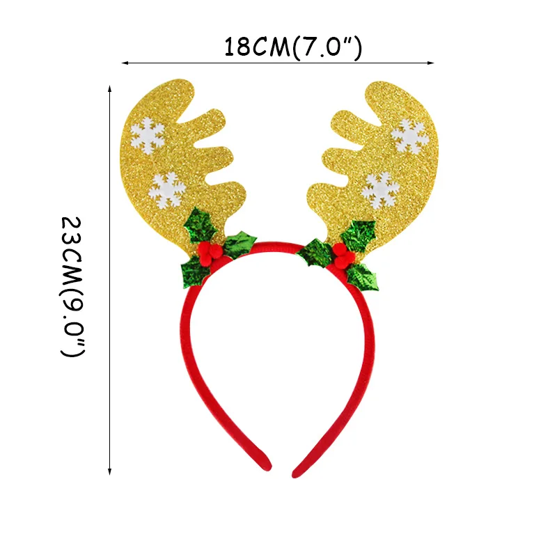Рождественская повязка на голову Рождественский северный олень дерево головной убор, резинка для волос украшения Детский Рождественский костюм вечерние новогодние подарки - Цвет: 1pcs Style D