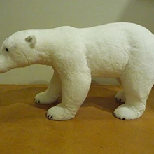 Addobbi Natale, decorazioni natalizie negozio, Orso grande poliestere, bianco