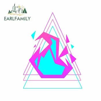 

EARLFAMILY 13cm x 10cm for Triangular Flame Anime Car Stickers Laptop Decal Bumper Surfboard Waterproof VAN Laptop Car Styling