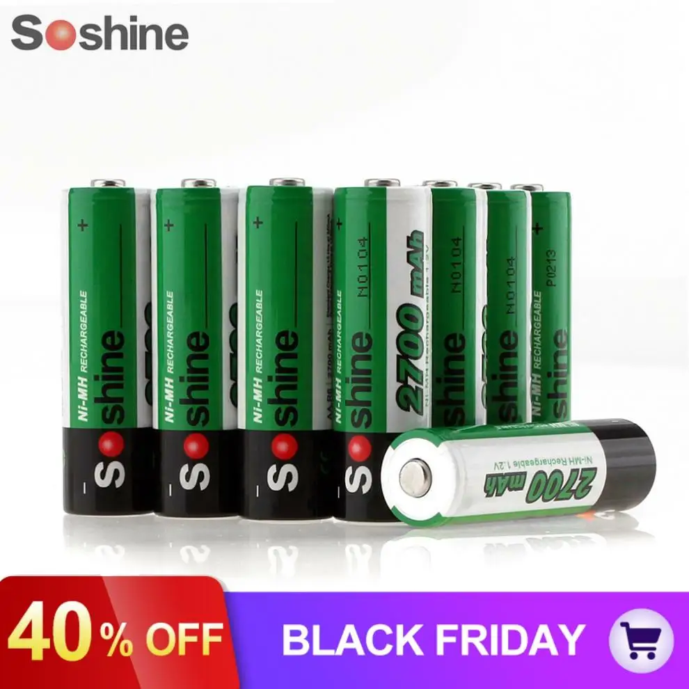 8 шт./лот 1,2 V AA R6 2700mAh Ni-MH аккумуляторная батарея+ портативный аккумулятор для цифровой камеры игры MP3 игрушки CD WALKMAN