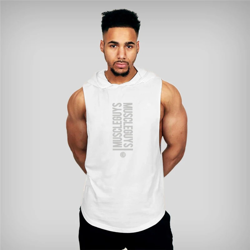 Мышцы топики без рукавов рубашки хлопок майка для мужчин жилет бодибилдинг повседневные тренажерные залы одежда бренд майка для фитнеса топы Мышцы парней