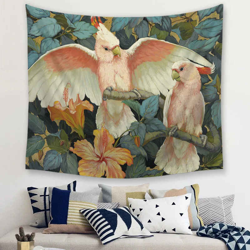 Bird Decorative Tapestries Hanging Wall Tapestries Mandala Bohemian Tapestry Landscape Wallpaper Wall Art Shawl Throw