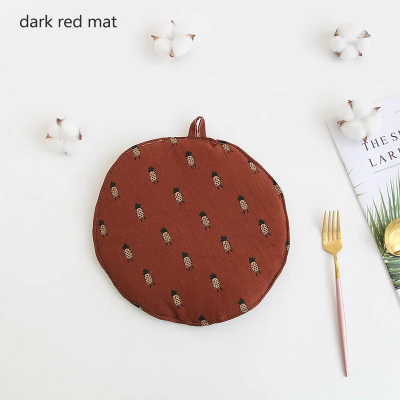 dark red mat Перчатки для микроволновой печи, инструменты для приготовления пищи, жаростойкие Прихватки для духовки, термостойкие хлопковые льняные кухонные микроволновые утолщенные перчатки - Цвет: dark red mat
