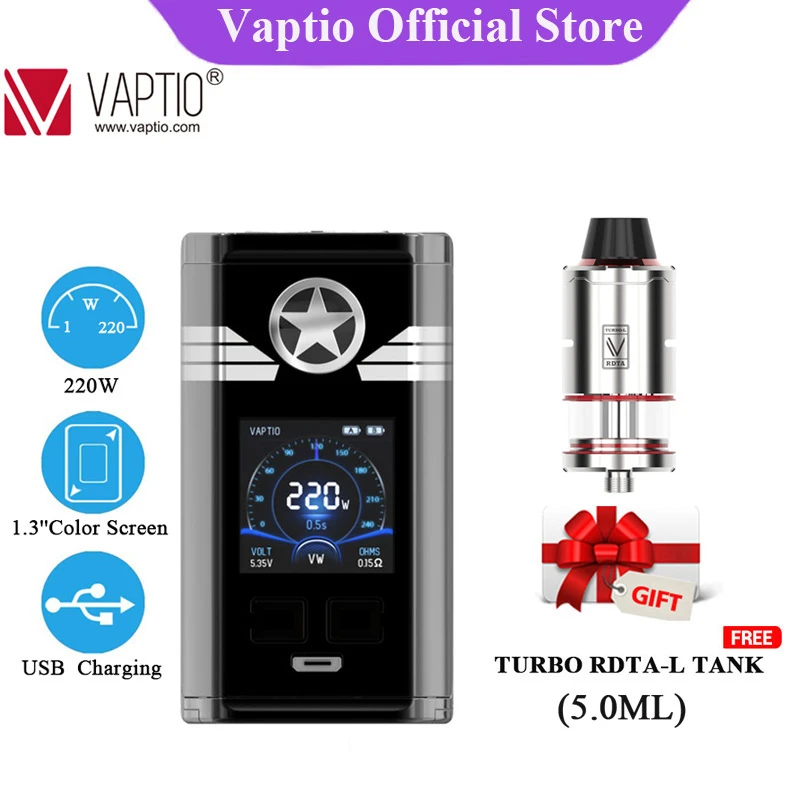 Подарочный бак Polar Vape 220 Вт бокс мод Vaptio CAPT'N для электронных сигарет