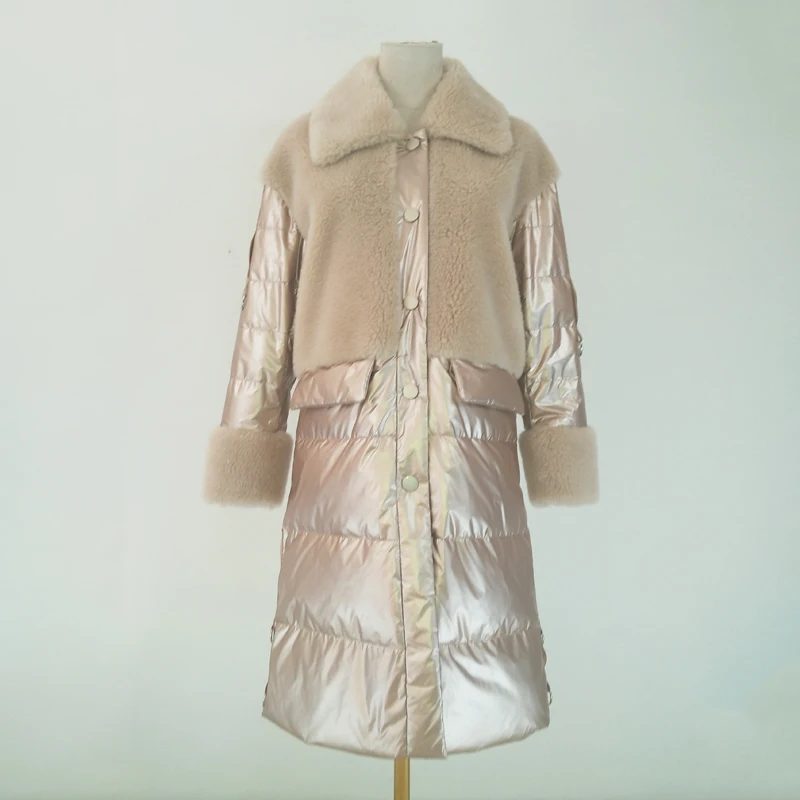 Пуховик manteau femme hiver женская одежда новая мода шерстяное пальто длинное стильное abrigo mujer зимнее пальто с отложным воротником