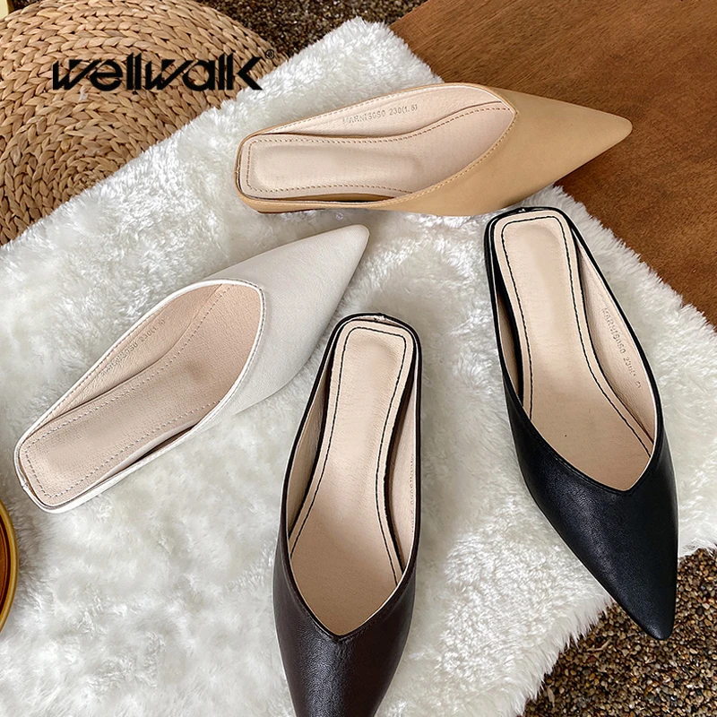 open back flat shoes