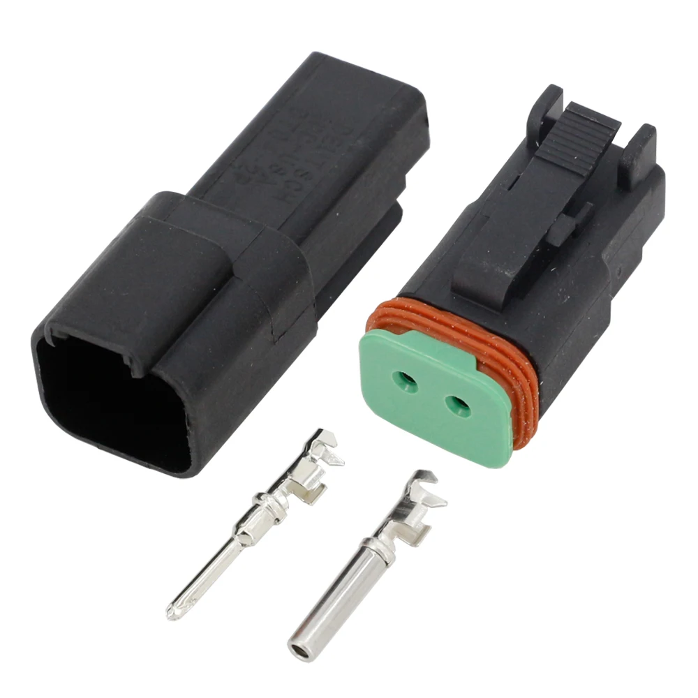 Черный 10 комплектов 2 Pin DJ3021Y 1.6 11/21 DT разъемы DT04 2P/DT06 2S автомобильный