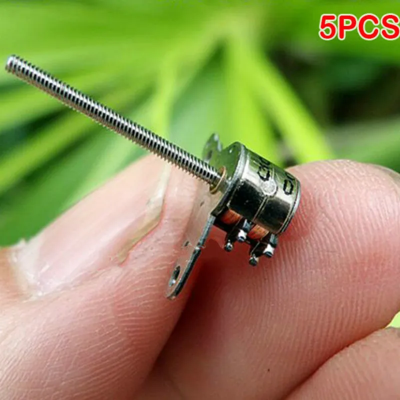 5PCS 2-phase 4-wire Micro Mini Miniature 6mm Stepper Motor Stepping 17mm Long Shaft Linear Screw Digital Camera Lens | Строительство и