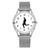 FEB 30TH Walking Men Design Creative Designed Men Unisex Watch 3ATM  Water resistant Stainless Steel Band 1
