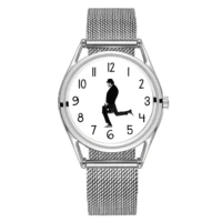 FEB 30TH Walking Men Design Creative Designed Men Unisex Watch 3ATM  Water resistant Stainless Steel Band 1