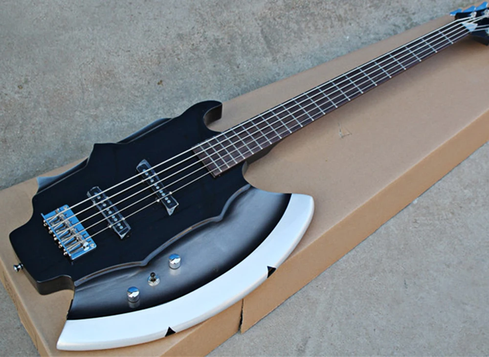 5 Strings Axed Shaped Electric Bass with Rosewood Fretboard 22 Frets | Спорт и развлечения