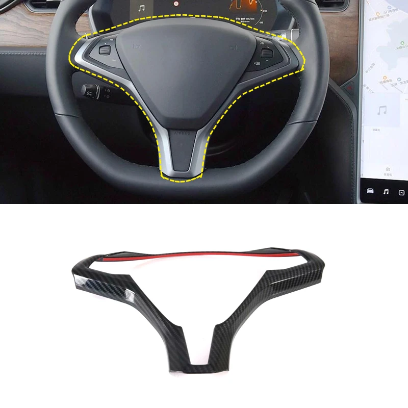 АБС-пластиковый интерьерный чехол-рамка для украшения руля для Tesla модель X/модель S автомобильные аксессуары