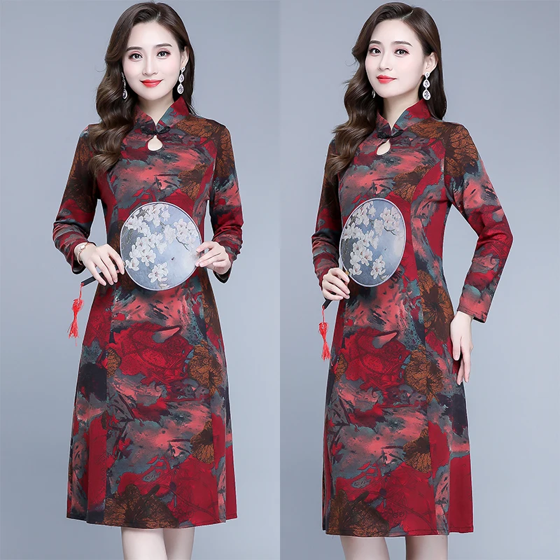 Китайские cheongsam восточные платья элегантные женские модифицированные современные qipao цветочные платья китайское традиционное платье