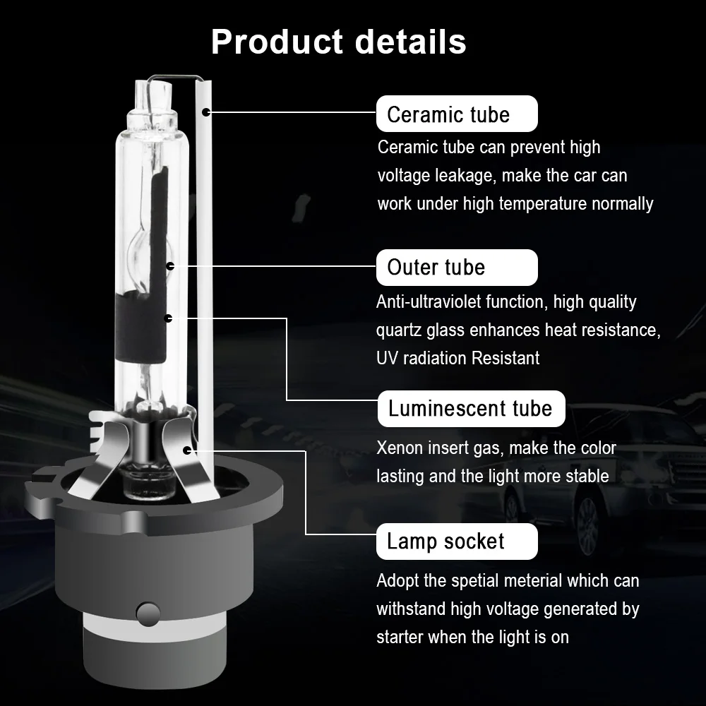 Одна пара 35 Вт D1S ксеноновая HID лампа D3S D2R D2S ксеноновая лампа с металлической основой 4300K 5000K 6000K 8000K автомобильные лампочки