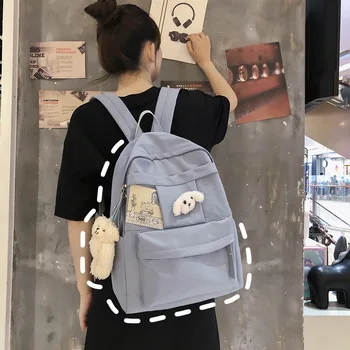 

Ins Super Huowang Red School Bag Women Korean-Style Harajuku Ulzzang Cute Soft Girl Japanese-Style Junior High Students B