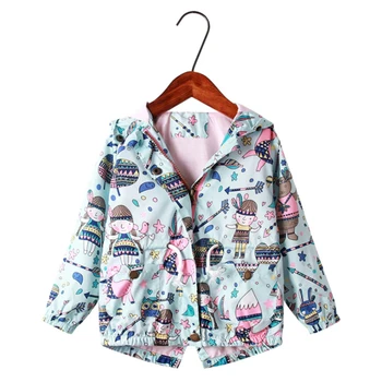 

spring autumn jacket for girls hoodies zip jacket baby girls coat girls windbreaker coat baby graffiti toddler girl coat