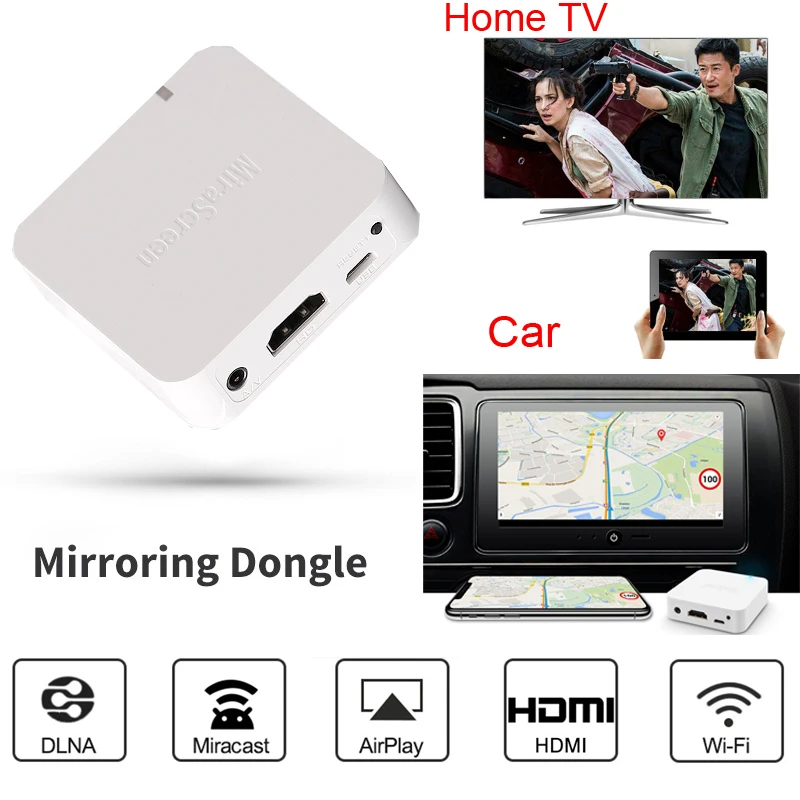 AV HDMI беспроводной WiFi дисплей ключ зеркальная коробка Android IOS Телефон для