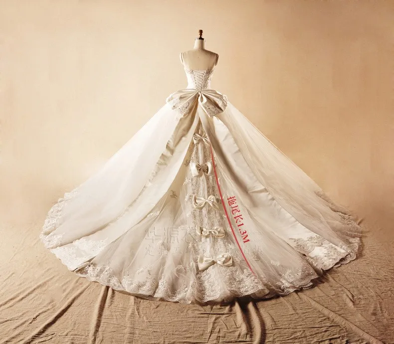 Casamento/романтическое Новое сексуальное свадебное платье с бантом и кристаллами, свадебное платье