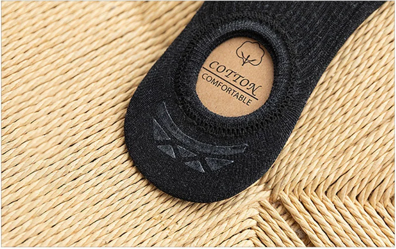 5 Pairs Woman Silicone Non-slip Invisible Socks Summer  Cotton Ankle Solid Color Boat Women's Slippers 35-40EUR Short Socks Lot