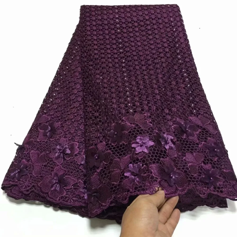 Esewing высокое качество нигерийская свадьба африканская кружевная ткань/ хлопок кружево/3D цветок гипюр шнур кружевная ткань для свадебной вечеринки