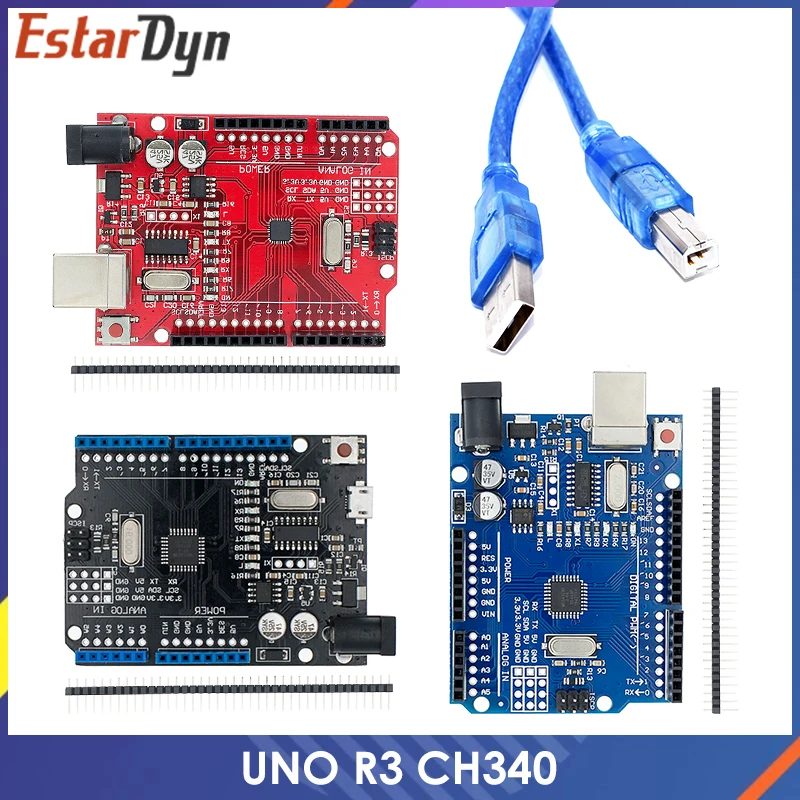 UNO R3 CH340G+MEGA328P SMD Chip 16Mhz For Arduino UNO R3 Development board USB CABLE ATEGA328P One set