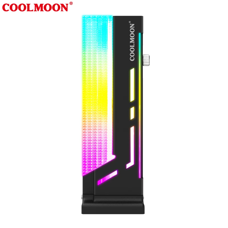 Coolmoon Gráficos Gpu Suporte de Vídeo Suporte para Caixa do Computador Titular da Placa de Vídeo da Liga de Alumínio 5v 3pin Rgb Argb Aura Sync - Imagem 3
