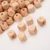50Pcs/Lot Square Wooden Alphabet Beads 12mm English A-Z Personalized Name Letter Beads for Baby Nursing Pacifier Chain Accessory 3