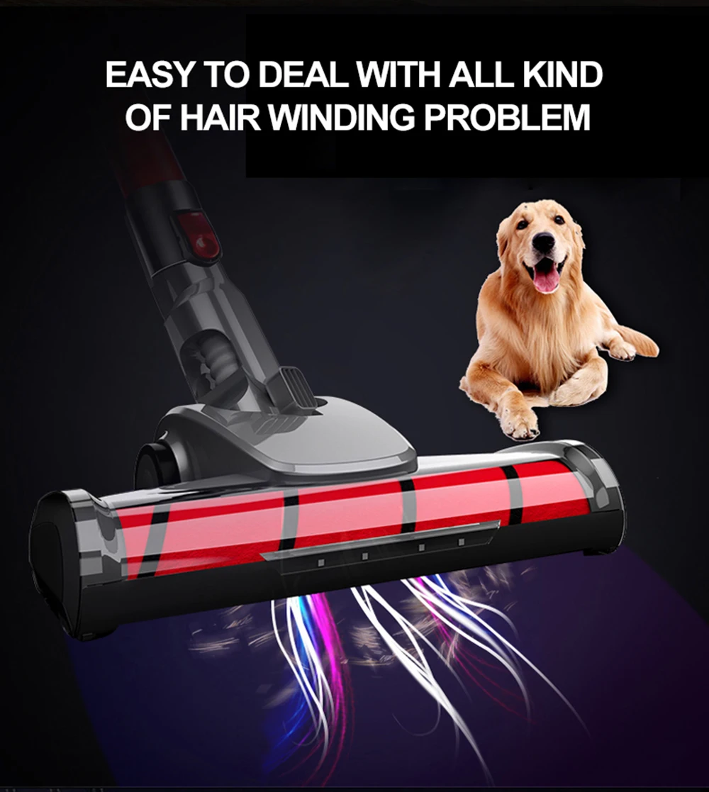 Handheld Vacuum Cleaner For Home Car Wireless 20000Pa cyclone Suction Multi functional Sweeping Brush