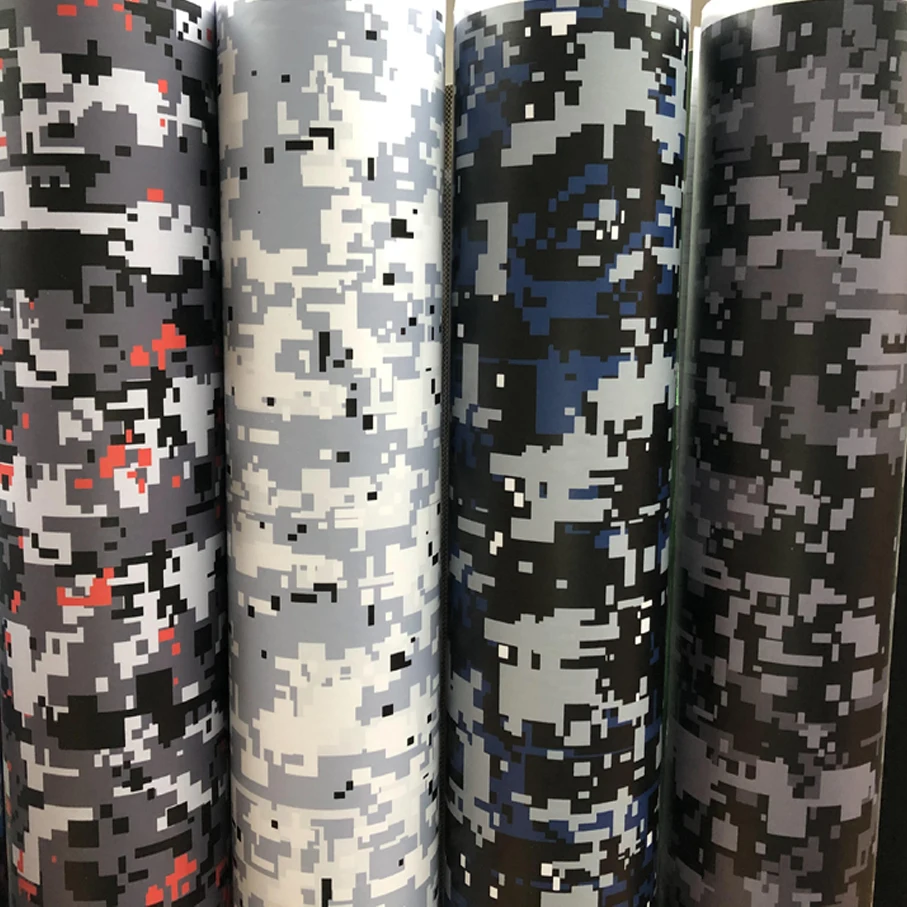 10/20/30/40/50x152cm Black White Camo Vinyl Film Arctic Camouflage Vinyl  Car Wrap Air Bubble Free Camo Vehicle Wraps Stickers - AliExpress