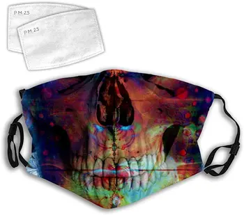 

Reusable Choarica Wolf White Mouth Cover Dust Bandanas Mask Adjustable mouth muffle Windproof Face Facial Cover Kids Men Women