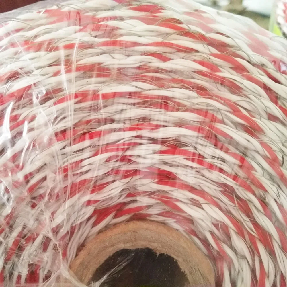 Polywire branco vermelho da corda elétrica do