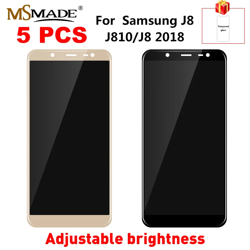 

5 PCS For Samsung Galaxy J8 2018 J810 Screen LCD Display Touch Screen For Samsung SM-J810M J810F J810Y Display Adjust Brightness