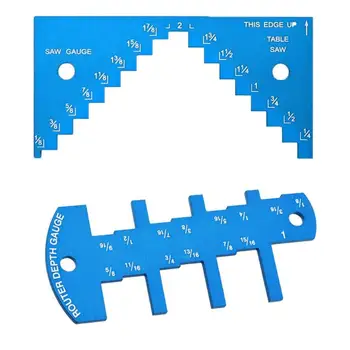 

Depth Gauge 1/8 to 2-1/4 inch Aluminium Alloy Gauge for Table Saw Cutting