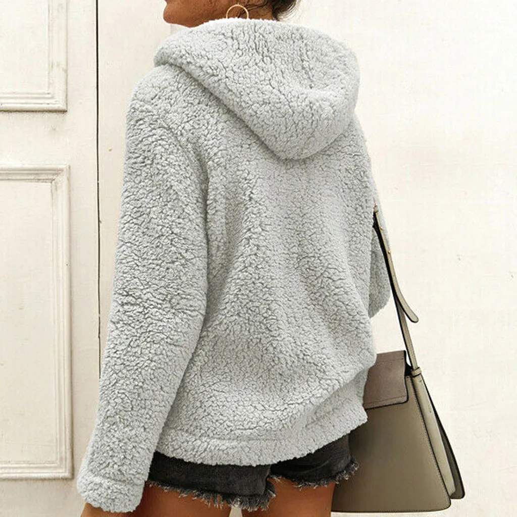 Bluza damsk, Рождественская одежда, модные толстовки, женские, одноцветные, на молнии, негабаритных размеров, с капюшоном, с длинным рукавом, пальто, s, свитер, moletom