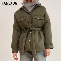 Jaqueta de Inverno mulher 2020 Moda Lace up das Mulheres Jaqueta de Lapela para o Inverno Jaqueta de Algodão Elegante das Mulheres лыжник женский Kuromi