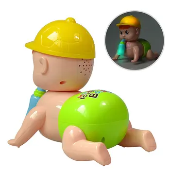 

Crawling Doll Crawl Sound Developmental Sound Led Plastic Baby New Funny Crawling Doll