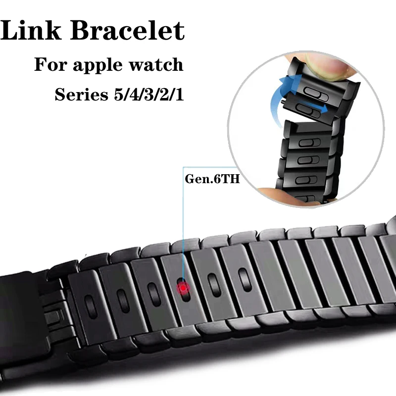 Billig Strap für apple watch 4 5 band 44mm 40mm link armband armband für apple watch band 42mm 38mm iWatch gürtel gen.6 einstellbar
